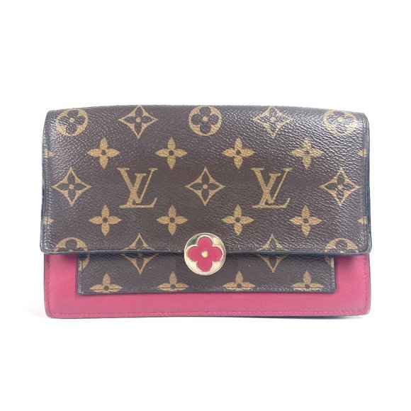 LOUIS VUITTON M69578 Monogram Portefeuille Flore Chain Wallet